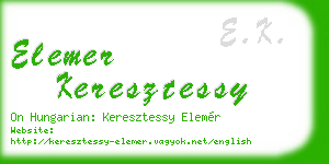 elemer keresztessy business card